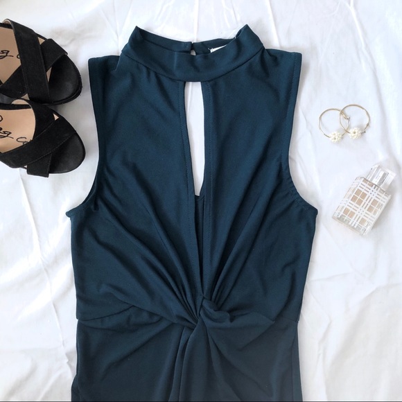 NWT Plunging Keyhole Mock Neck Dress Sexy - Picture 3 of 8